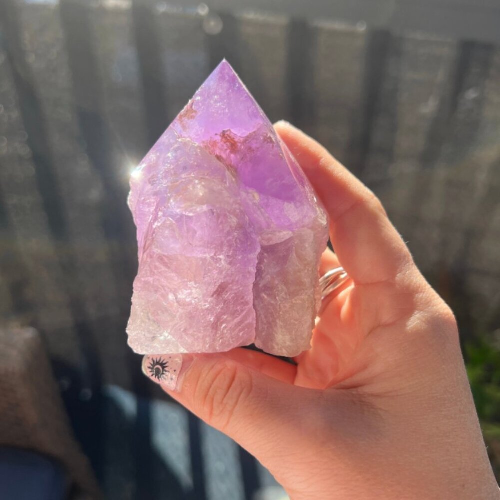 Amethyst Crystal Smooth and Raw Point